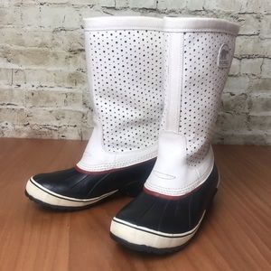 Sorel- Sorelli White Leather Snow/Duck Boots